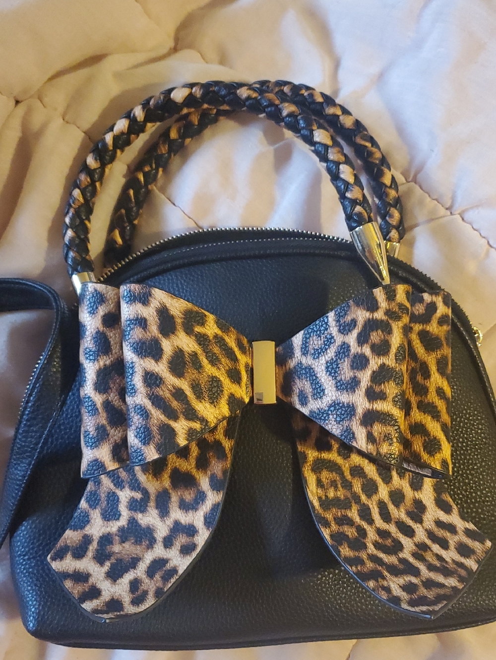 Crossi Crossbody Bag Leopard Bow